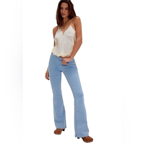 Free People Denim - Free People We The Free “Penny Pull on Flare Jeans” in Sapphire, NWT! Cotton